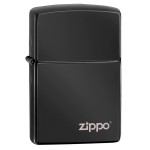 Zippo Classic High Polish Black Zippo Logo 24756ZL